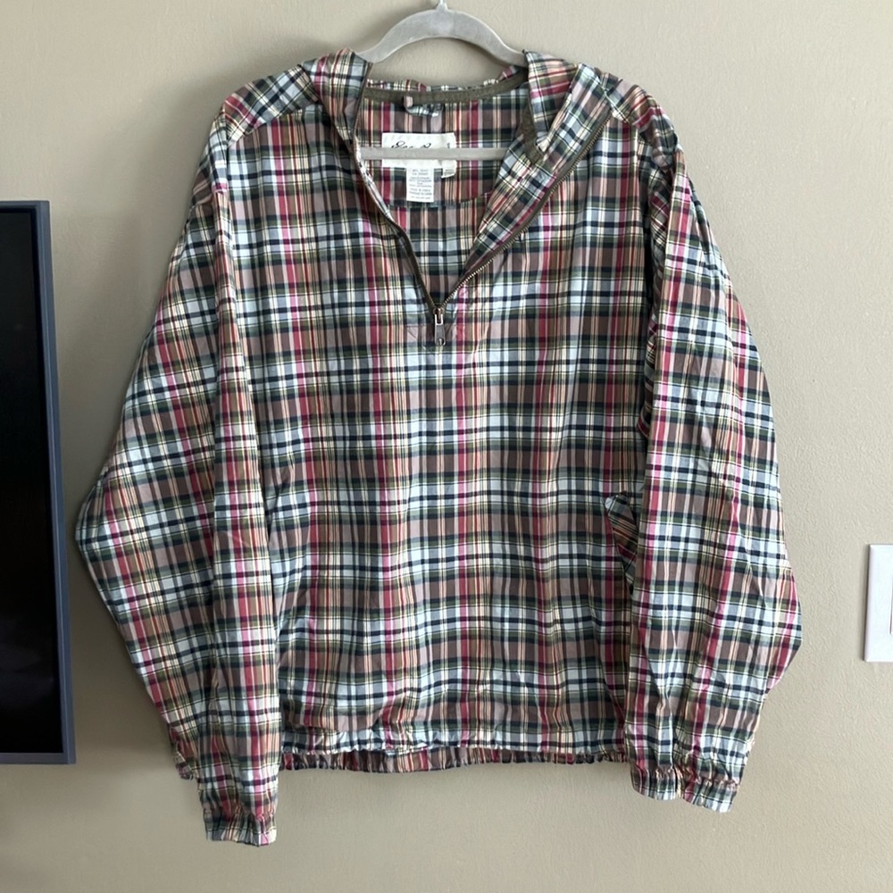 Eddie Bauer 100% Cotton Plaid Pullover